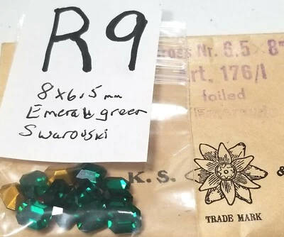 Vtg Lot 8x6mm & 8x6.5mm Swarovski Octagon Rhinestone Jewelry Craft Repair #8007 - Image 1 of 4