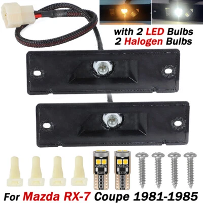 Front Rear Side Marker Sockets with 4 Bulbs For 1981-1985 Mazda RX7 Plug-N-Play - Image 1 of 4