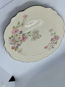 Set of 2 Homer Laughlin Virginia Rose Pattern Dinner Pattern Plates 9.25" - Picture 1 of 5