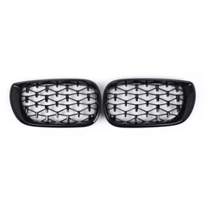 Front Grille Diamond Style Gloss Black For BMW E46 325i 330i 328 3 Series 02-05 - Picture 1 of 8