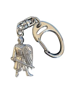 Norman Soldier Detailed Pewter (P) Keyring in Gift Bag - Picture 1 of 3