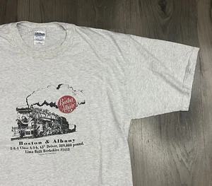 VTG Boston and Albany Train T Shirt Engine Locomotive 1999 Mens XL Gray - Picture 1 of 8