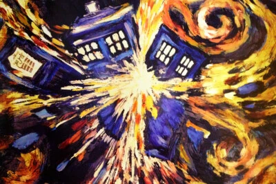 Doctor Who Explosion Tardis Vincent Van Gogh Art Wall Room Poster - POSTER 20x30 - Изображение 1 из 4