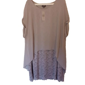 LACE DRESS GREY 22 SHORT SLEEVE WITH SHEER OVER PANEL by Autograph - Picture 1 of 7