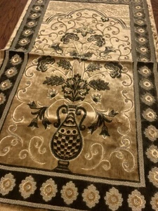 ISMEN Turkish Prayer Rug Tassels Beige Sheen 27" X 45" - Picture 1 of 12