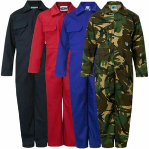 KIDS COVERALLS Childs Childrens BOYS & GIRLS Junior BOILERSUIT OVERALLS COVERALL - Picture 1 of 10