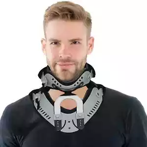 Neck Brace Support Orthosis Adjustable Cervical Collar Fixable Posture Corrector - Picture 1 of 13