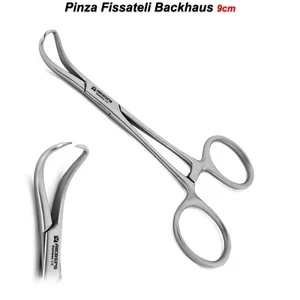 Pinza per Teli Fissateli Backhaus Chirurgica Veterinario Bloccaggio Tessuto 9cm