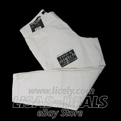 Pantalones de mezclilla ajustados Nine West Heidi para mujer Yoga Off White negro verde 4 16 Foto 1 de 4