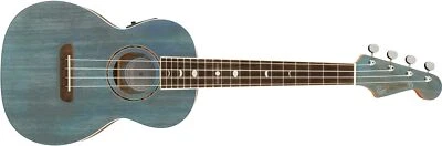 Fender Dhani Harrison Tenor Ukulele  Turquoise  with Gig Bag - Image 1 of 4