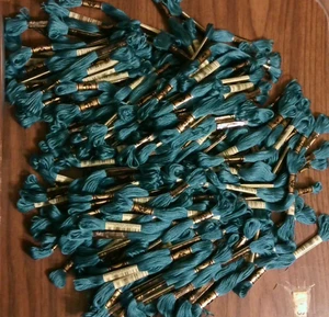 DMC Embroidery Floss Color Very Dark Turquoise #3809 Lots of 10 have 160 skeins - Picture 1 of 2