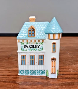 Vintage The Lenox Spice Village Petersilie feines Porzellan Gewürzglas 1989 Retired - Bild 1 von 7