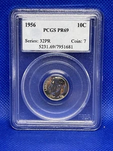 1956 Roosevelt Dime, Proof 10C, PCGS PR69 - Picture 1 of 2