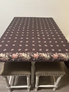 Mesa Pottery Barn rosa antigua 100 % algodón 50"x50" precio de venta sugerido por el fabricante 89 USD casa de campo - Imagen 1 de 11