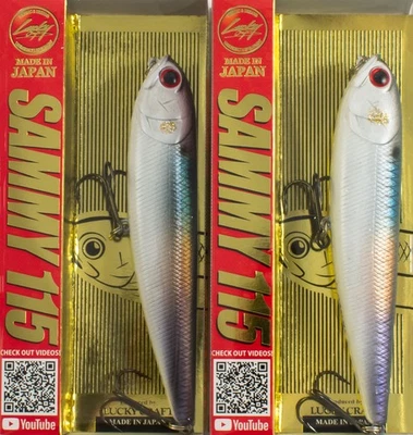 (LOTE DE 2) LUCKY CRAFT SAMMY 115 F 4.5" 5/8OZ SM115-135 A SOMBREAR E4183 Foto 1 de 3