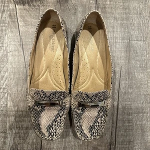 Naturalizer Women Size 6.5 EU 36.5 Gadget Vegan Snakeskin Slip-On Comfort Loafer - Picture 1 of 9