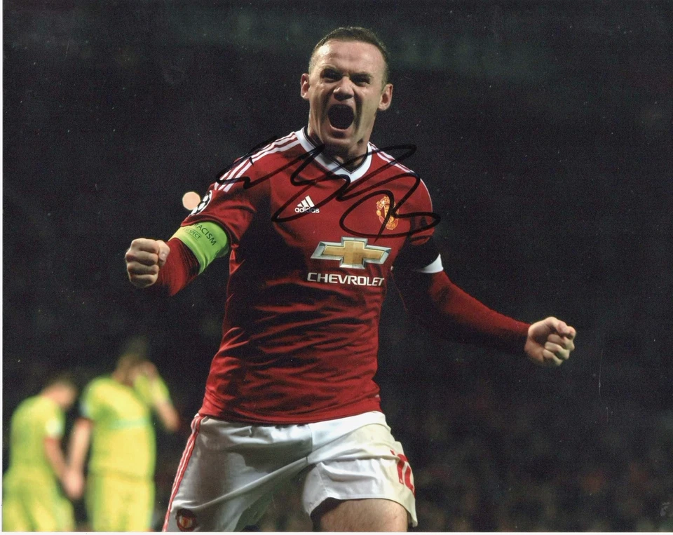 Foto firmada autografiada por Wayne Rooney del Manchester United 8x10 certificado de autenticidad #1 Foto 1 de 1