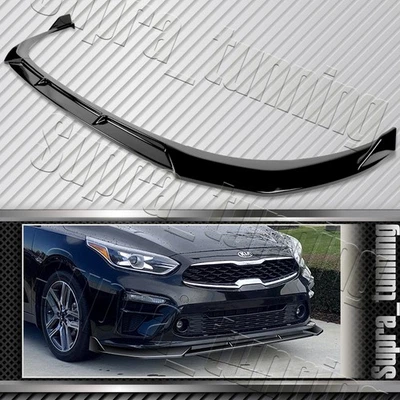 3PCS Front Bumper Spoiler Lip for 2019-2021 Kia Forte (Painted Black) - Image 1 of 4