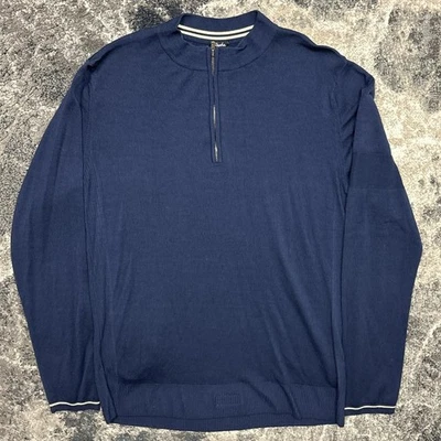 Camiseta deportiva Rapha Merino manga larga para hombre pequeña de lana azul marino 1/4 cremallera base de ciclismo Foto 1 de 4