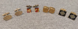 Set Of 4 Gold Tone Vintage Cufflinks - Picture 1 of 5