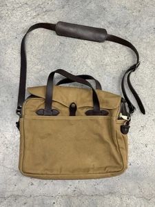 Filson Rugged Twill Original Aktentasche Made in USA hellbraun - mit Lederriemen - Bild 1 von 15