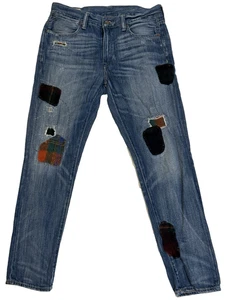 Polo Ralph Lauren Jeans Womens 28 Astor Slim Boyfriend Distressed Wool Patchwork - Picture 1 of 19