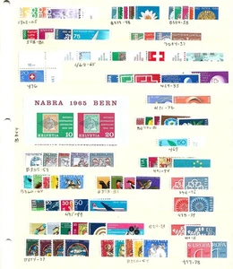 Schweiz postfrische postfrische Sätze ein Preis für alle 1958-1968 - Bild 1 von 1