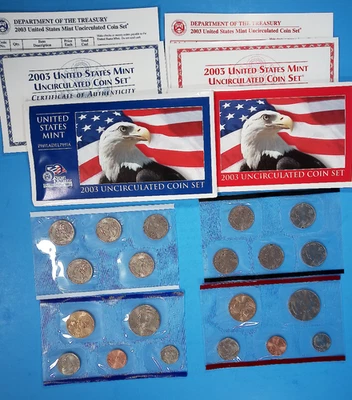 2003 United States Mint Uncirculated Coin Set Denver Philadelphia 20 Coins - Image 1 of 4