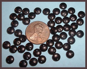 AL361 CZECH 6mm Glass LENTIL Beads-DARK BRONZE-50 - Picture 1 of 1
