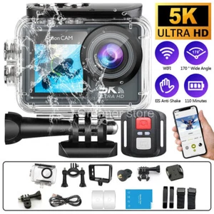 5K 30FPS Action Caméra Anti-secouer Double Écran Remote Control Vélo Plongée Cam - Photo 1/17