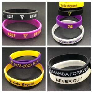 Kobe Bryant Silicone Wristband Bracelet US SELLER Free Shipping - Picture 1 of 5
