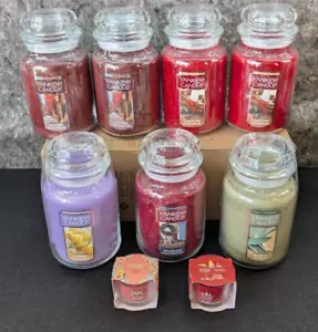 🔥7 x New🔥 Yankee Candle 22 Oz Large Jars + Free Candles - Picture 1 of 20