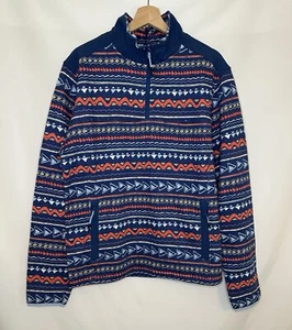 CHUBBIES Trail Mix Geo-Pattern Quarter Zip Sweatshirt Pocket Men's MEDIUM *NEW* - Picture 1 of 11