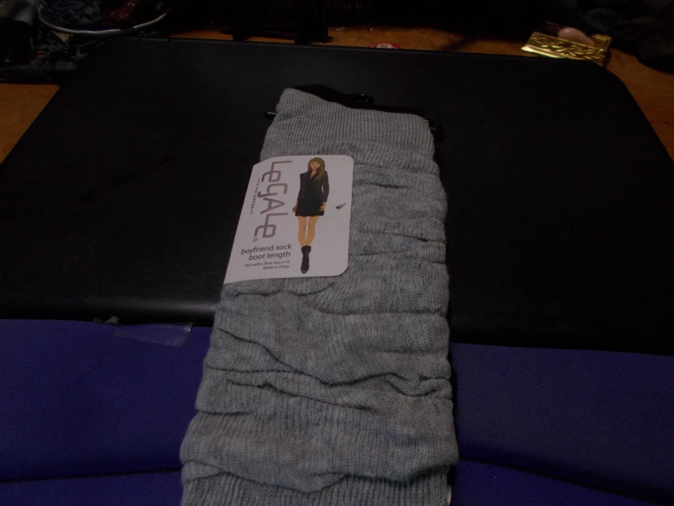 LeGale boyfriend calcetín longitud bota 2 pares gris y negro Foto 1 de 1