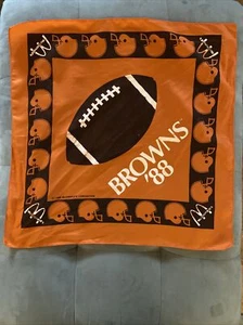 1988 MCDONALDS CLEVELAND BROWNS VINTAGE HANDKERCHIEF BANDANA SCARF - Picture 1 of 10