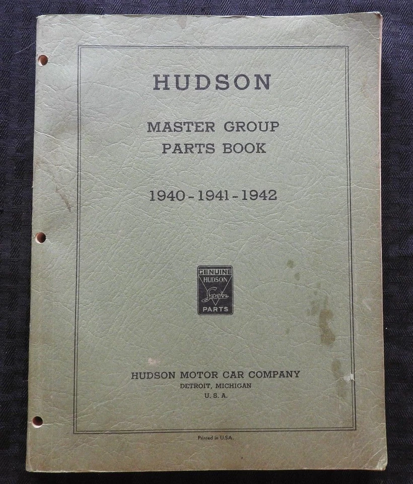 1940 1941 1942 HUDSON SIX TRAVELLERS DELUXE SUPER COUNTRY CLUB BIG BOY LIBRO DE PIEZAS Foto 1 de 4
