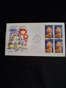 MARILYN MONROE 1995 First Day of Issue with plate block. Universal Studios CA. - Picture 1 of 2
