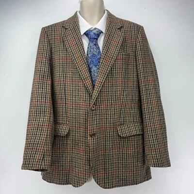 Daks Signature Blazer Men’s Size 40R Tweed Jacket Wool Brown Check - Image 1 of 4