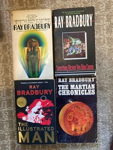 5 Ray Bradbury  paperback  books Martian Chronicles, Illustrated Man, more! - Picture 1 of 2
