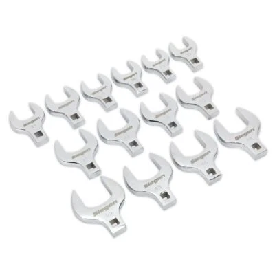 Siegen Crow's Foot Open End Spanner Set 14pc 1/2"Sq Drive Metric S01109 - Image 1 of 4