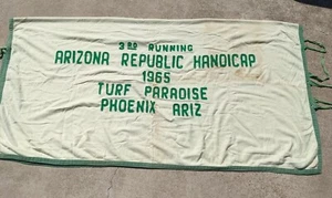 Rare 1965 Turf Paradise Phoenix Harness Racing Presentation Derby Blanket - Picture 1 of 8