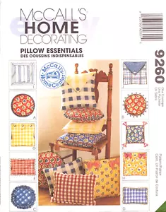 Pillow Essentials ~ Pillows In All Shapes and Sizes ~ McCall's Decorating 9260 - Picture 1 of 4