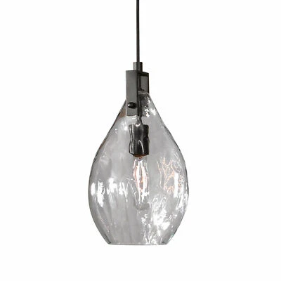 Uttermost Campester 1-Light Watered Glass Mini Pendant - Image 1 of 4
