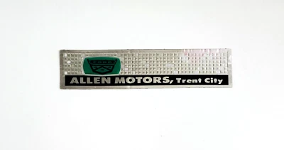 Allen Motors Trent City Texas TX años 60 concesionario de automóviles vintage pegatina coche retro Foto 1 de 4