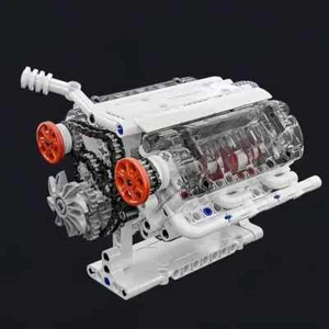 V6 Engine Model Kit That Works Sports Car Engine Assembling Building Block Toys - Picture 1 of 3