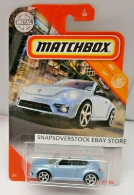 VW Volkswagen Beetle 2020 Matchbox azul convertible, MBX City, MBX #2/100, muy buen estado Foto 1 de 4