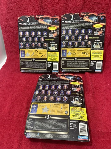 Lot of 3 1993 Playmates Star Trek Generations Figures NEW Kirk Betor Lursa Cover