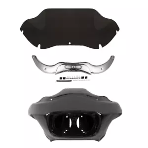 Inner & Outer Fairing 9.5'' Windshield & Trim Fit For Harley Road Glide 04-13 12 - Picture 1 of 14