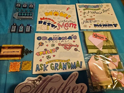 Scrapbook (Used) Dimensional Stickers Lot  - Mother Dad Theme - Image 1 of 4