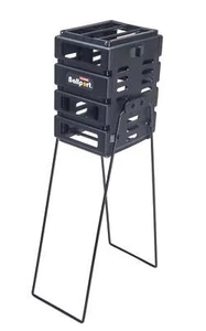 Tourna Mini Ballport Tennis Ball Pick Up Hopper - Holds 36 Balls - Black - Picture 1 of 6